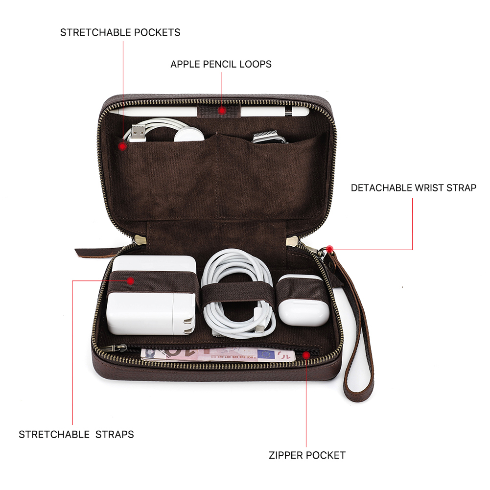 Genuine Leather Portable USB D - Electronics And Gadgets With A 评论和价格
