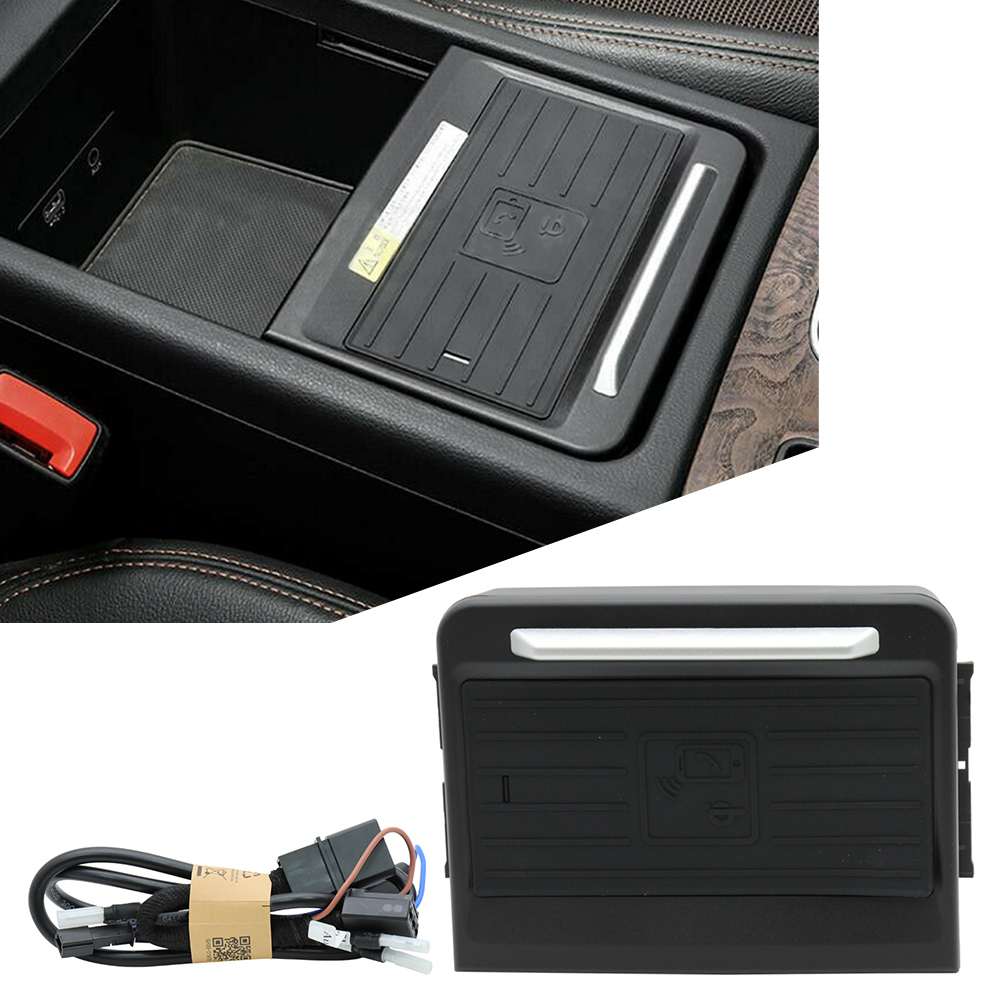 Car Console Storage Box Phone  - Wireless Phone Charger Pad 评论和价格