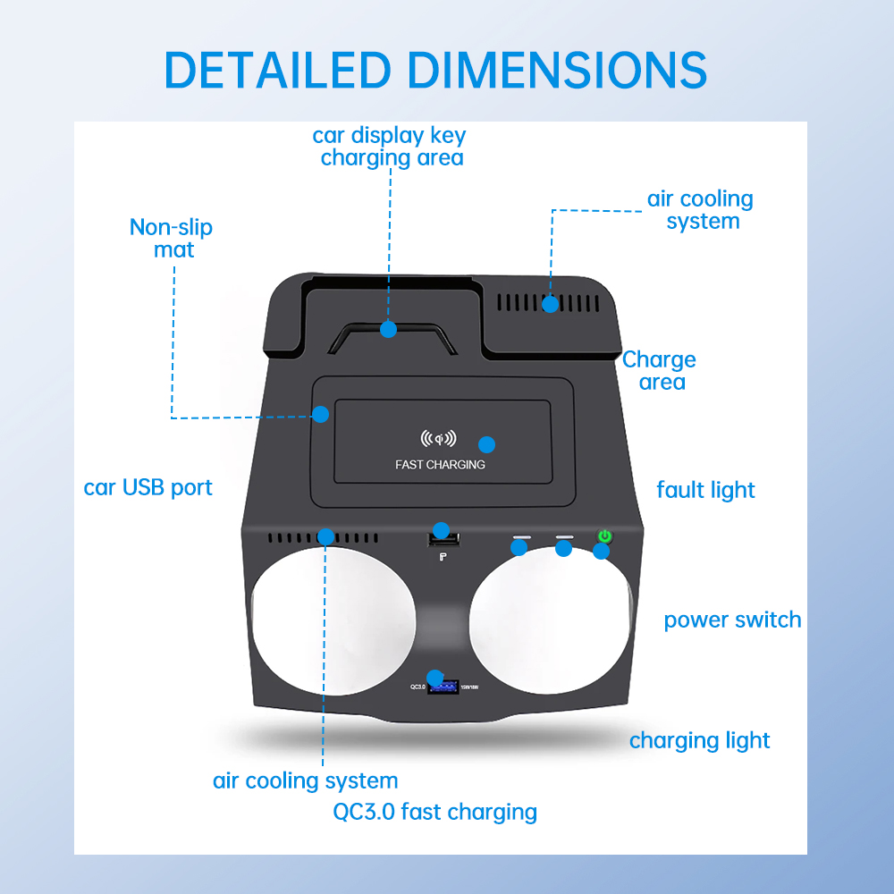 For BMW 5 6 Series G30 G38 G32 - Wireless Phone Charger Pad 评论和价格